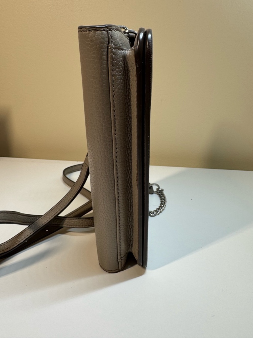 Tory Burch Britton Adjustable Shoulder/Crossbody in French Gray - EUC - Picture 7 of 13